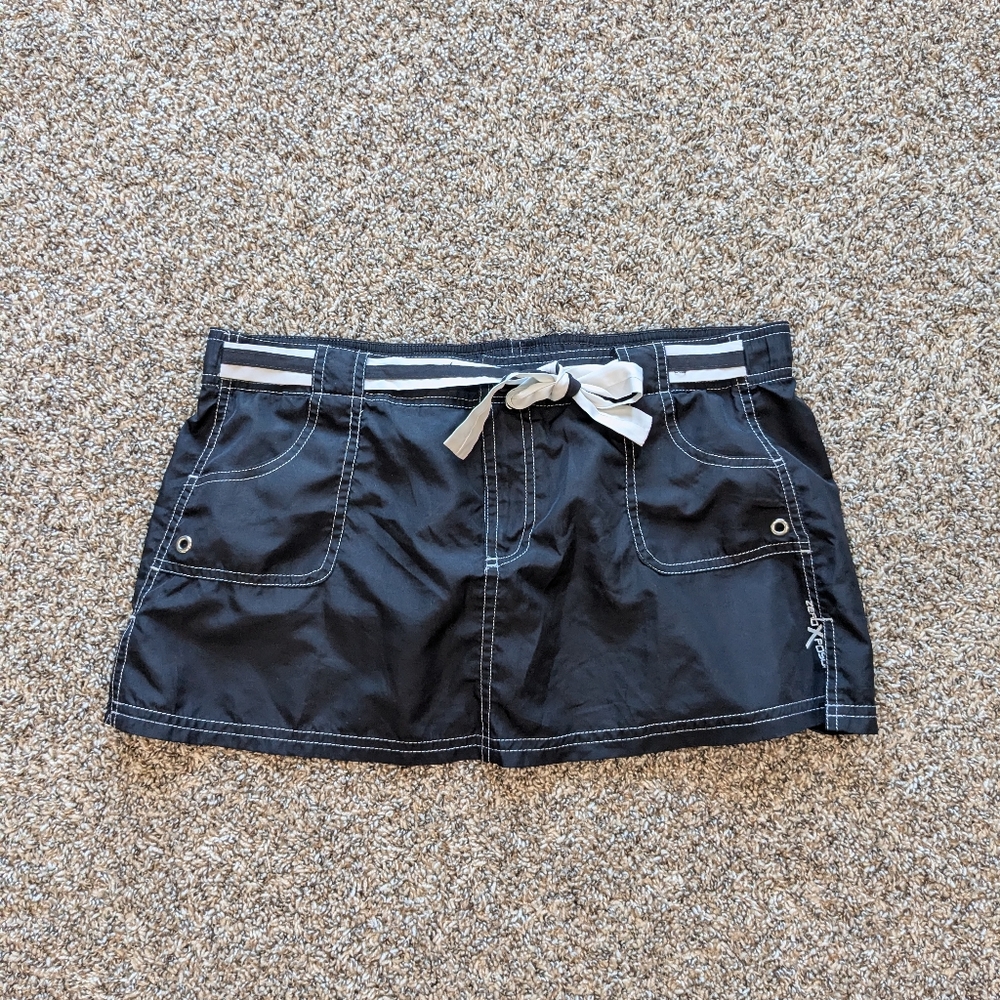 ZeroXposur Black & Brown Swim Skirts with White Accents (pack of 2)